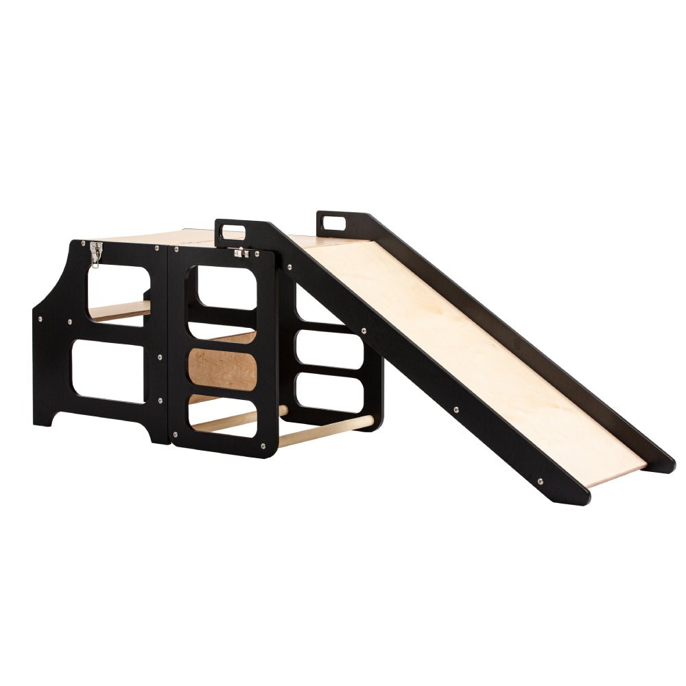 Foldable Kitchen Tower With a Slide - Duck Woodworks