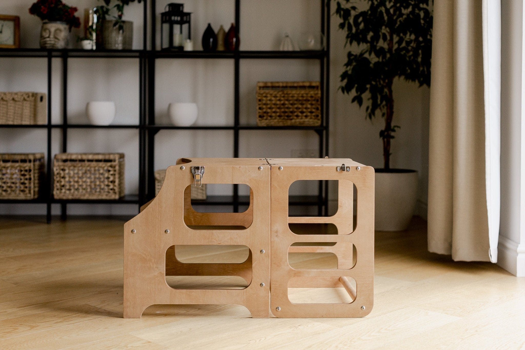 Mid - Century Modern Foldable Kitchen Tower - Duck Woodworks