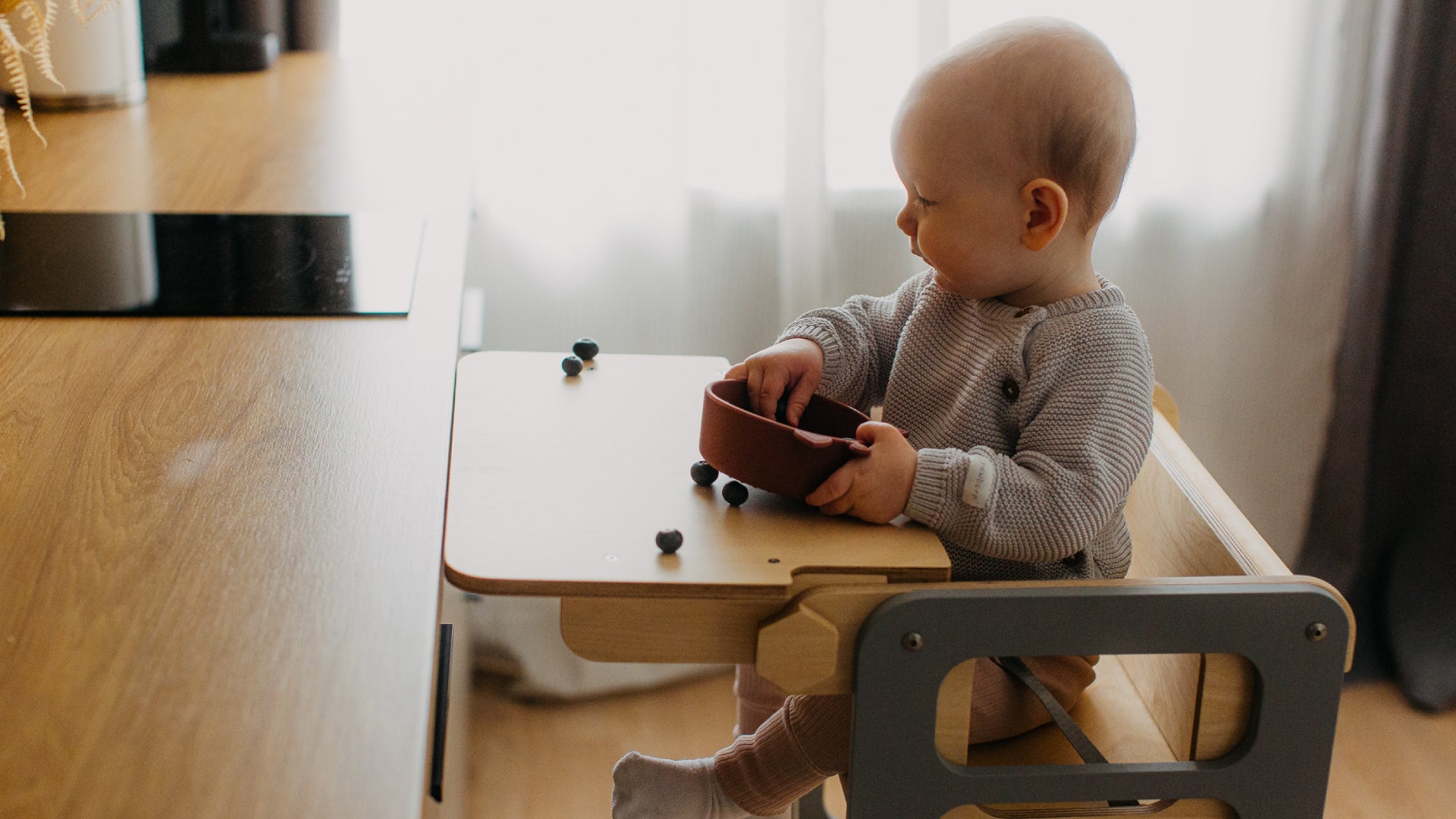 Introducing the Kitchen Tower with Feeding Chair Add-On - Duck Woodworks