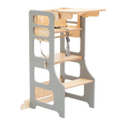 Foldable kitchen tower high chair with a slide - Duck Woodworks