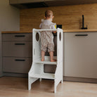 Adjustable height kitchen tower - Duck Woodworks