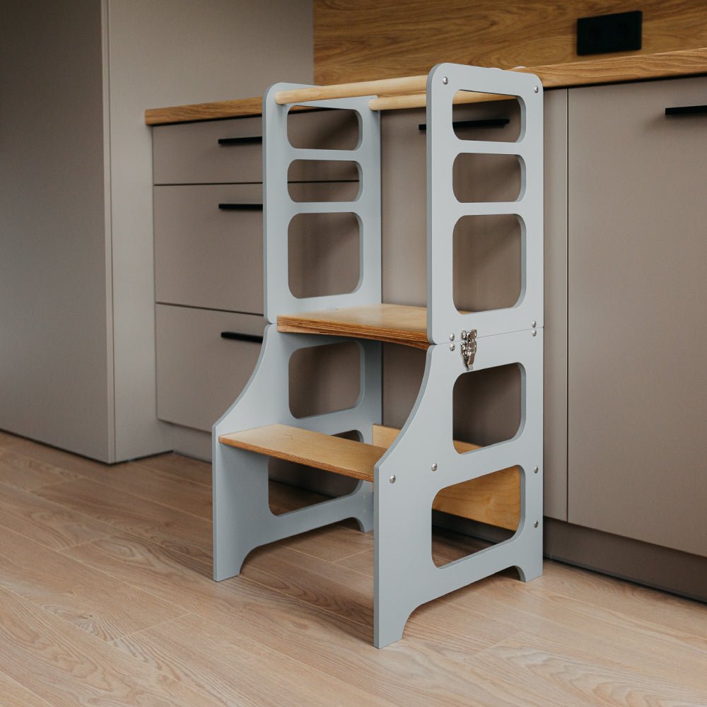 Foldable kitchen tower - Duck Woodworks