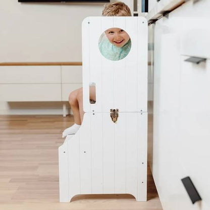 Foldable kitchen tower - Duck Woodworks