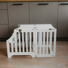 Foldable kitchen tower with slide (striped collection) - Duck Woodworks