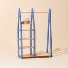 Clothing Rack with shelves on the side - Duck Woodworks