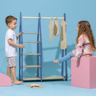 Clothing Rack with shelves on the side - Duck Woodworks