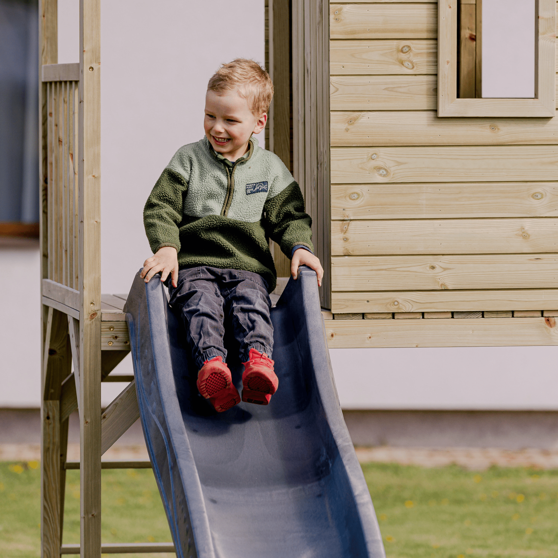 XL Duck House With A Slide - Duck Woodworks