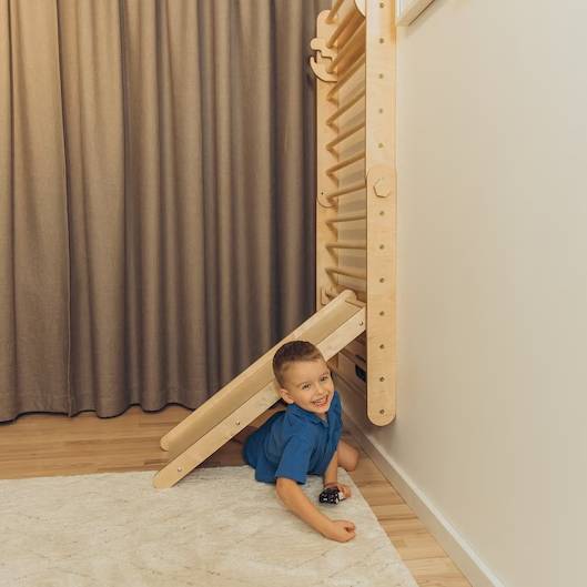 Climbing Triangle - Swedish Ladder set with a slide - Duck Woodworks