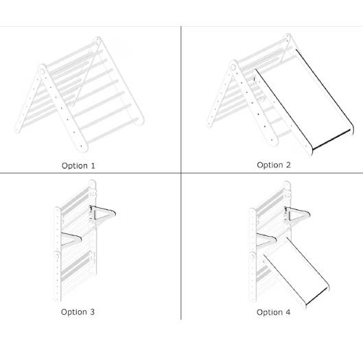 Climbing Triangle - Swedish Ladder set with a slide - Duck Woodworks