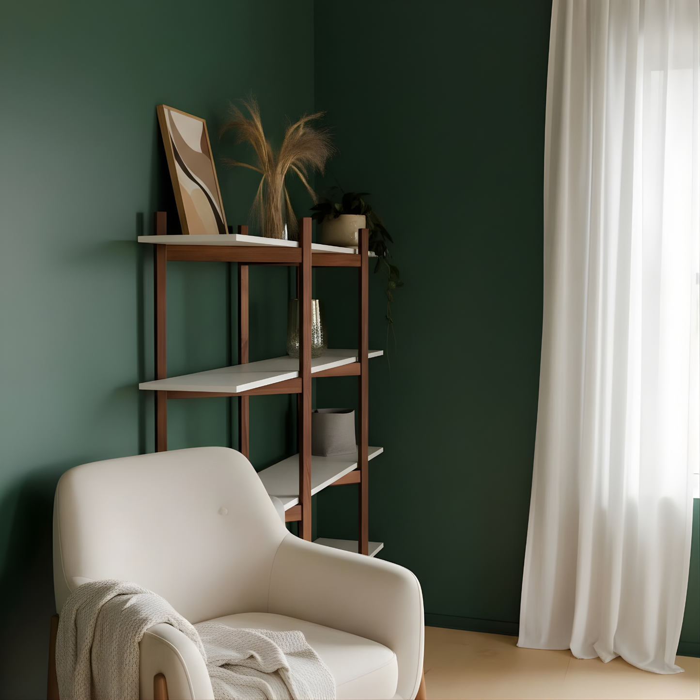 Bibliothèque moderne du milieu du siècle