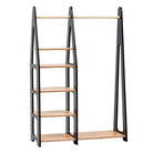 Clothing Rack with shelves on the side - Duck Woodworks