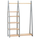Clothing Rack with shelves on the side - Duck Woodworks
