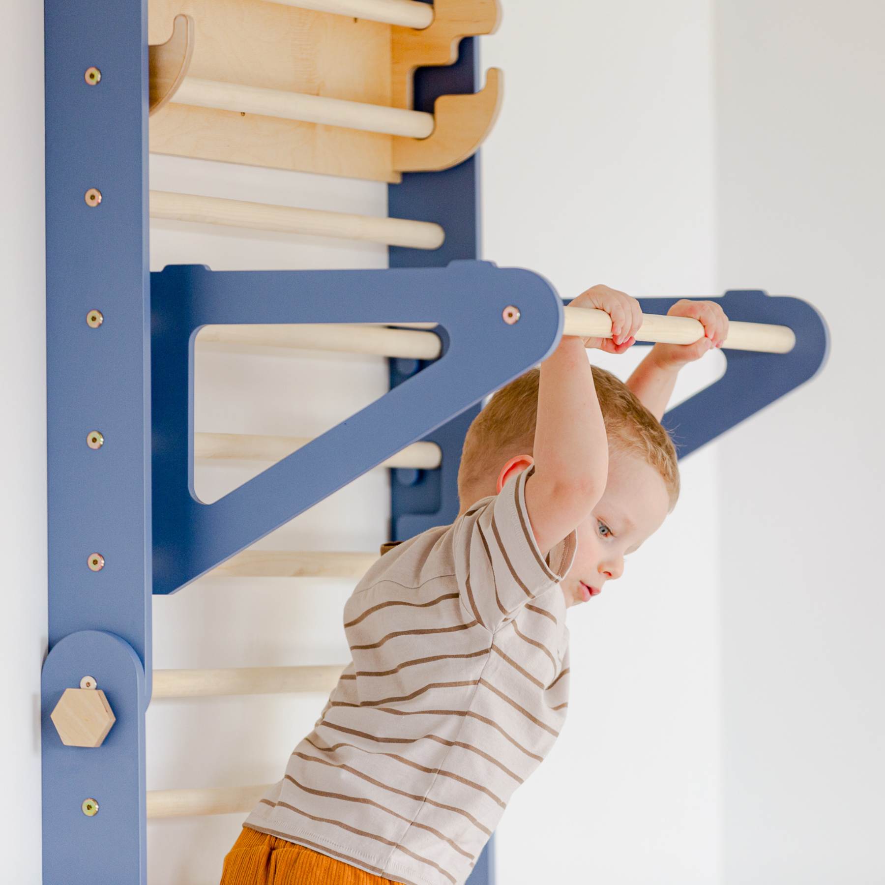 Climbing Triangle - Swedish Ladder set with a slide - Duck Woodworks