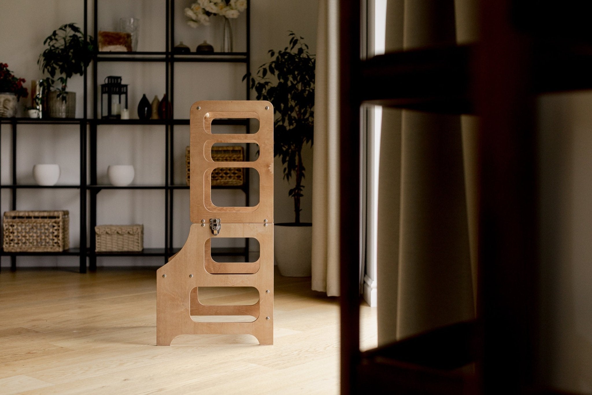 Mid - Century Modern Foldable Kitchen Tower - Duck Woodworks