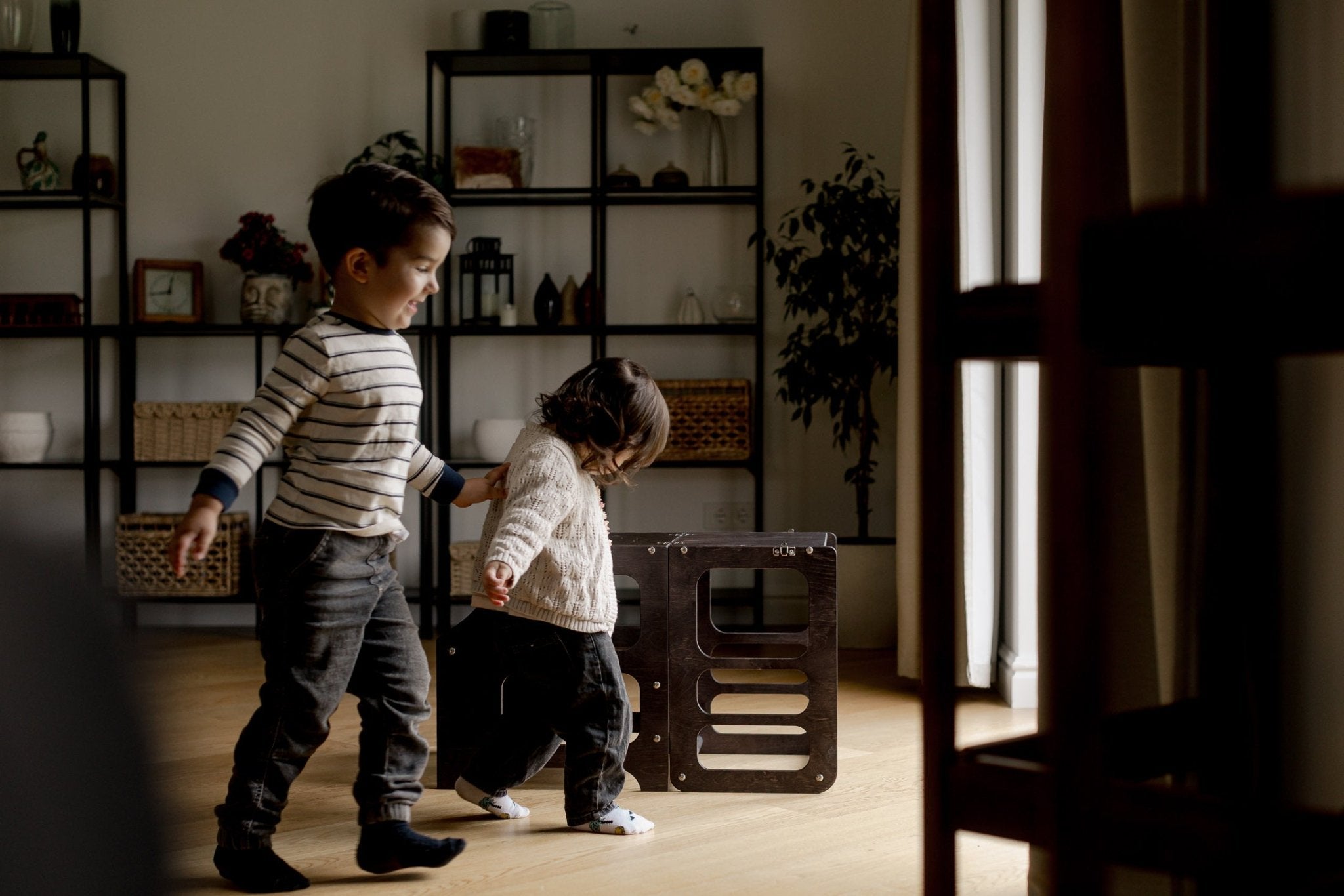 Mid - Century Modern Foldable Kitchen Tower - Duck Woodworks