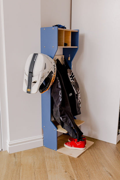 Children's Outwear Organizer – Sturdy Wood Frame Wardrobe - Duck Woodworks