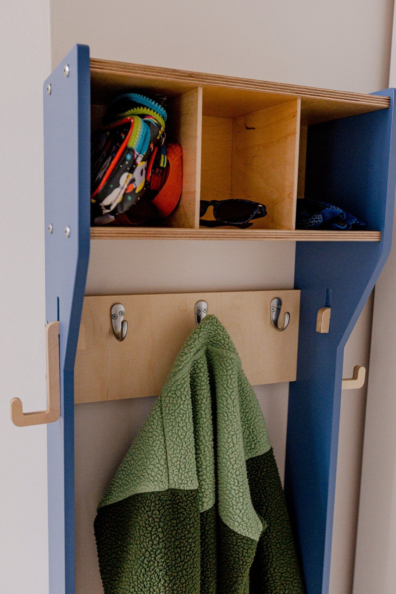 Children's Outwear Organizer – Sturdy Wood Frame Wardrobe - Duck Woodworks